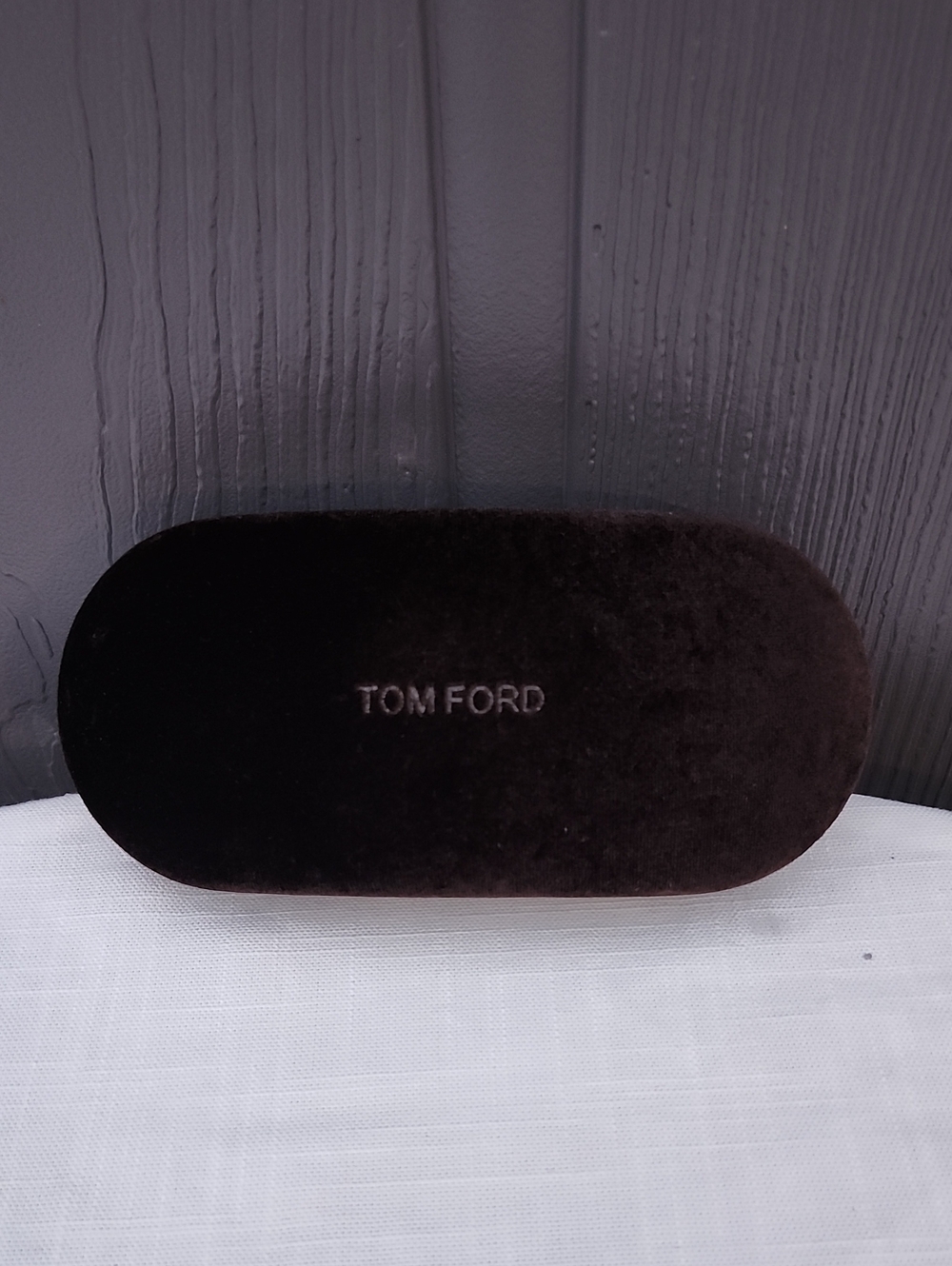 Tom Ford Dark Brown Velvet Eyewear Case Empty Case